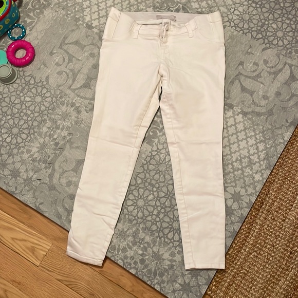 Liz Lange White Maternity Jeans Sz S - Picture 1 of 3